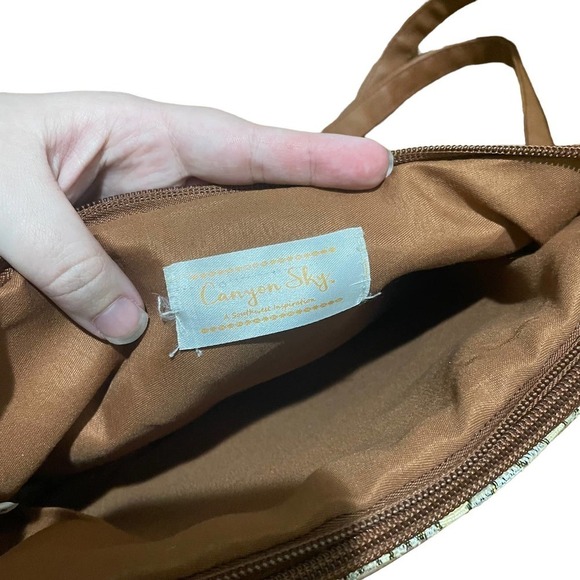 CANYON Sky Aztec Tribal Western Tapestry Shoulder Bag - Picture 4 of 6